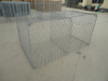 2x1x1m 8x10cm mesh size galvanized gabion retaining wall for construction
