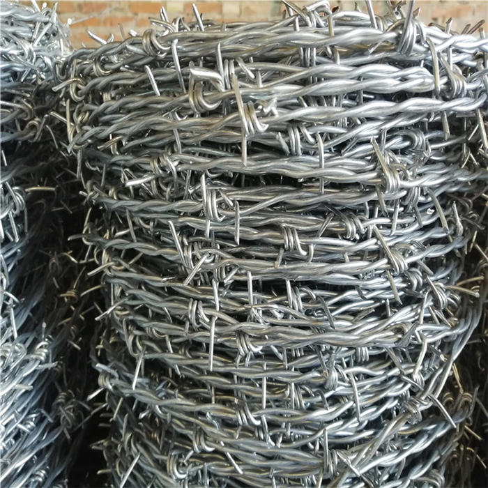 Strong cable security fence durable galvanized steel barbed wire mesh